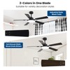 Conciseer 52 Inch Ceiling Fans with Lights and Remote for