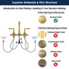 Roffenny Brushed Gold Bathroom Sink Faucet 8 Inch Widespread 3