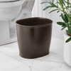 iDesign Slim Plastic Bathroom Trash Can, Small Garbage Bin for