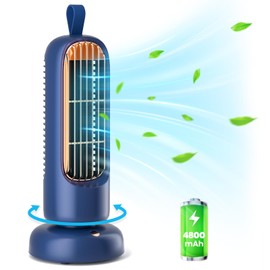 HOMETOP Tower Fan: 12'' Desk Fan 3 Speeds 110° Oscillation, Portable and Compact, Quiet Cooling Fan for Home Office Desktop Bedroom