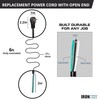 Iron Forge Cable Flat Plug 14 Gauge Power Cord Replacement