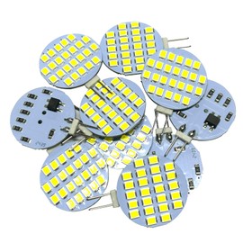 GRV G4 MR11 Bi-Pin 24-2835 SMD LED Bulb Lamp Super Bright Cool White RV Camper Under Cabinet Dome Light DC12V Dimmable Pack of 10