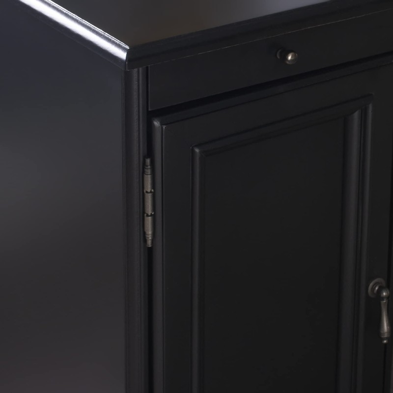 Powell Furniture Butler Black Accent Table with USB Charging Station