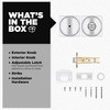 Kwikset Maven Interior Privacy Door Knob with Lock, Square Door