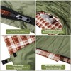 AGEMORE Cotton Flannel Double Sleeping Bag for Camping, Backpacking Or