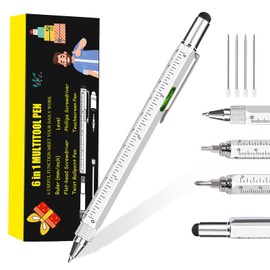 Pen Gifts for Men, Cool Gadgets 6 in 1 Multitool Pen, Stocking Stuffers for Men Women, Useful Gadgets Gift for Him Dad Husband Women on Christmas, Valentine's Day, Father's Day, Birthday