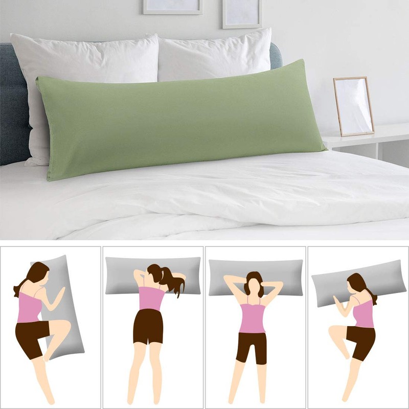 PiccoCasa Body Pillow Cover with Envelope Closure, Pillow Case for