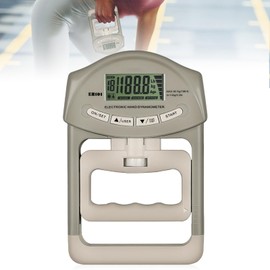 Digital Hand Strength Gauge, 90 kg / 200 lbs Grey Hand Dynamometer with 19 Sets Single Plates, Intelligent and Sensitive Grip Strength Trainer, Electronic Grip Strength Gauge, Large LED Screen
