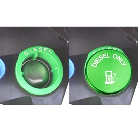 DIESEL Only for 2019 2023 Dodge Ram green diesel fuel cap. And DEF Cap. The aluminum fuel tank cap is magnetic