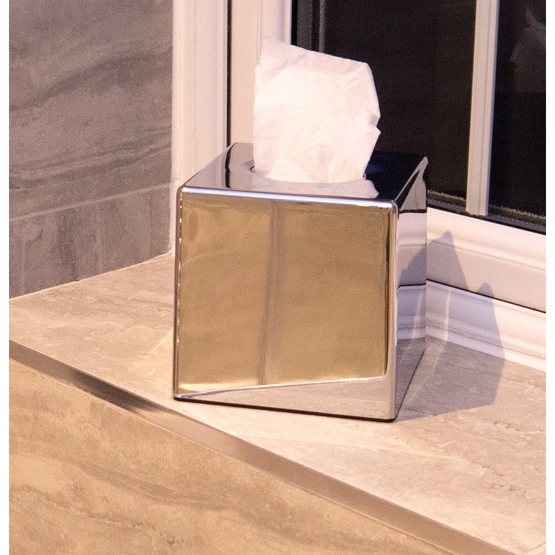 Mellcrest Cube Tissue Box Holders (Chrome)