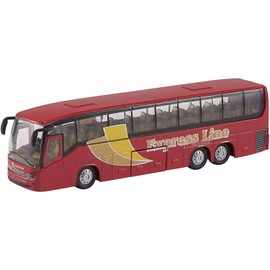 Celino® City Coach Airport Bus DieCast Toy Model Vehicles Kids Children Toys Freewheeling (Red)