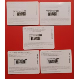 STARBUCKS CARDS 2014 " 5 VALENTINE'S DAY CARDS "  RARE~VHTF~MINT