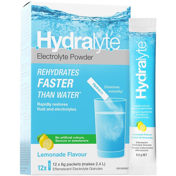 Hydralyte Electrolyte Powder | Lemonade Flavor Electrolytes | All Natural