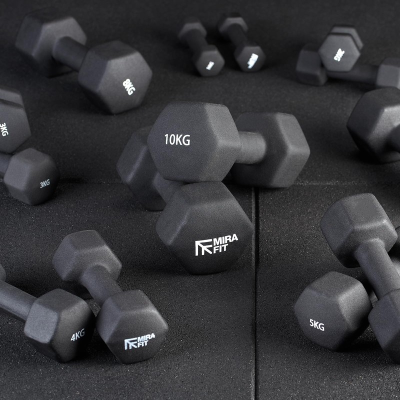 Mirafit Soft Touch Mini Hex Dumbbells - 2 x 0.5kg