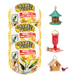 MGA's Miniverse Make It Mini Lifestyle Home Series 1 Birdfeeders Bundle (3 Pack) Mini Collectibles, Mystery Blind Packaging, DIY, Resin Play, Replica Items, Collectors, 8+