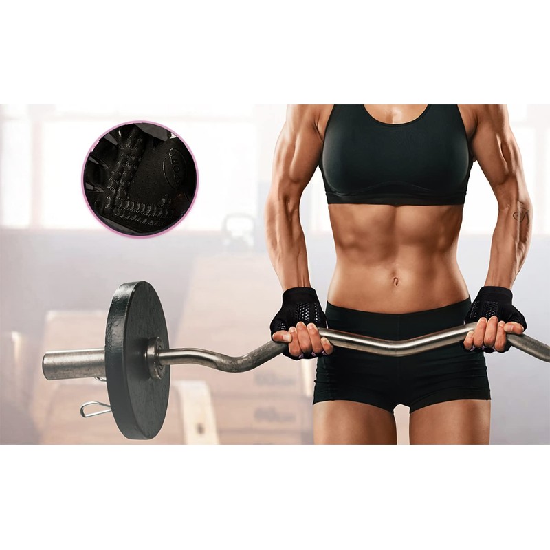 Weightlifting Gloves, Half Finger Gym Workout Gloves with Non-Slip Padded