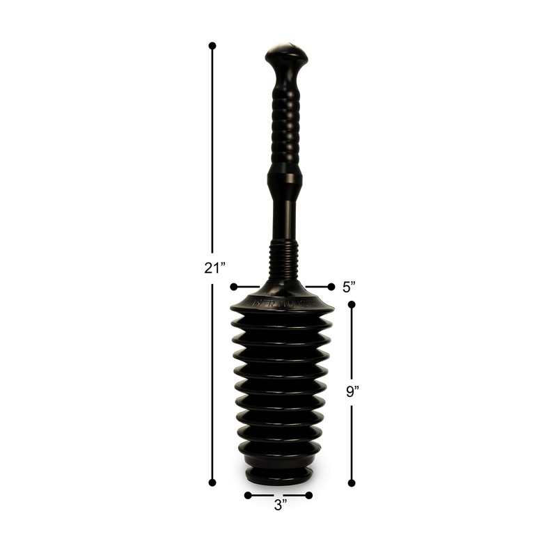 Master Plunger MP500-3TB Heavy Duty Bathroom Toilet Plunger Kit with