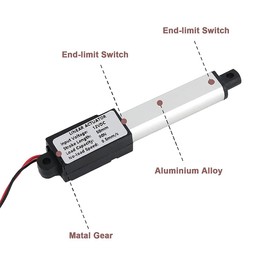 Dovhmoh Micro Linear Actuator, 2" Stroke, 90 20.3Lb, Speed 9.5mm/S Electric Waterproof Actuator Motor Linear Actuator 12V