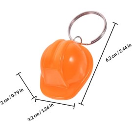 6 Llaveros Mini Casco de Construcción Multicolor, Llavero para Fiesta Temática, Recuerdo para Ingeniería y Suministros de Eventos, Adecuado para Regalos y Decoración de Hogar