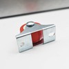 Floyutin 1 inch Rigid No-Swivel Plate Casters Small Rubber Wheels