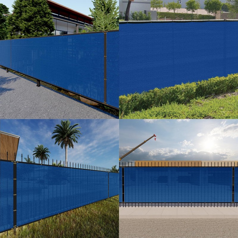 Goleray Privacy Screen Fence 4'x80' Blue Outdoor Screen Panels Windscreen