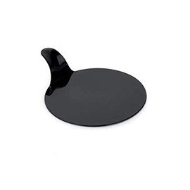 Pavoni Single-Portion Round Black Plastic Tray 3-1/8 Inch Diameter - 50 Pieces