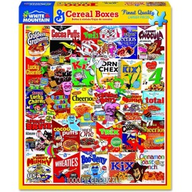 White Mountain CEREAL BOXES PUZZLE 1000 PIECE JIGSAW PUZZLE by WHITE MOUNTAIN  NEW