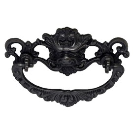 The King's Bay Lion Face Dresser Drawer Pull in Brass (Bronze)