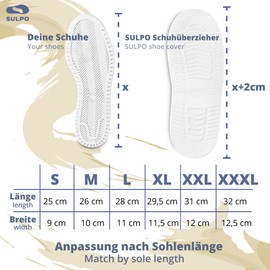 SULPO Waterproof Shoe Covers - Rain Cover Shoes - Rain Covers Shoes - Rain Covers Shoes - Overshoes Waterproof - Reusable Shoe Covers - Rain Cover Bicycle, White