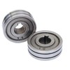2x Roll Wheels Knurled Groove Wire Machine Feed Drive Rollers