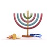 Yair Emanuel Anodized Aluminum Hanukkah Menorah with Bright Colors