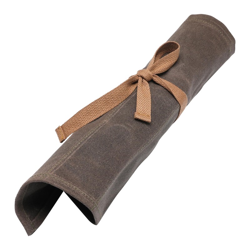 Rolling Bag for Wrenches and Tools, 16 oz Waxed Canvas,