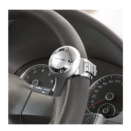 Large Steering Wheel Knob Spinners, Universal Vehicle Steering Wheel Spinners Ball Suicide Knob for Car, Trucks, Tractors, Boat Hypersonic (Silver)