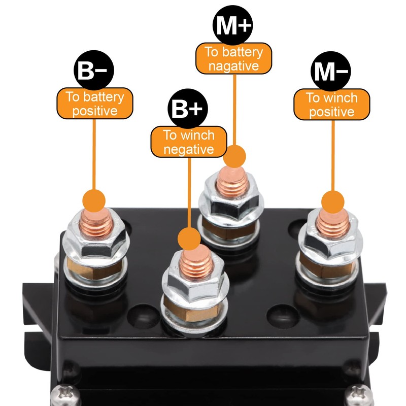 Torkettle 12V 500A Winch Solenoid Contactor Relay for 8000lbs-17000lbs ATV