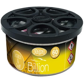 Flava Flava Couture Car Air Freshener Tin - Billion (Pack of 1) - Strong, Odour Eliminating Designer Perfume Inspired Car Accessories ?C Premium Scented Air Freshener for Men or Women - Lasts 60 Days