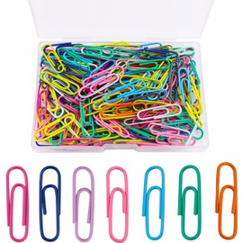200 PCS Paper Clips, Colored Pastel Paperclips with Assorted Colors for Office School Document Organizing Paperwork Office School and Personal Use (1.1Inch Multicolored)