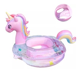 Baby Unicorn Float, Handle, Cute, Kids, Toddler, Boys, Girls, Pool, Strong Buoyancy, Lightweight, Water Play, Beach, Swimming, Summer Vacation, Pool, Outdoor, Leisure Equipment (Arm Ring Included +