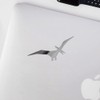 Decal Stickers of Pterodactyl Silhouette 1 (Metallic Silver) (Set of
