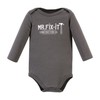 Hudson Baby Unisex Baby Cotton Long-Sleeve Bodysuits, Construction Work 3-Pack,