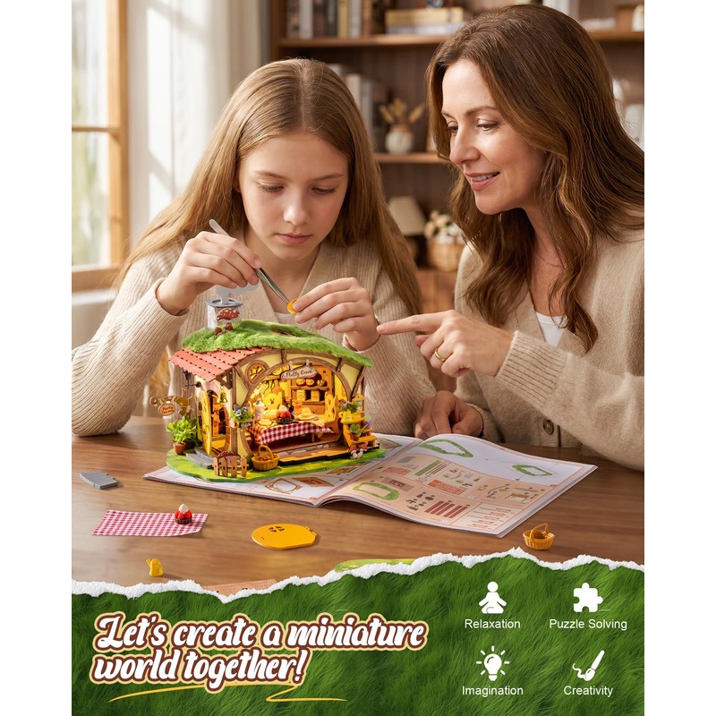 Rolife DIY Miniature Forest Fairy House Kits-Fluffy Grove Beginner-Friendly