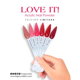 Legacy Nails Professional COLLECTION Acrylic Powder Kit 6 Colors Nail Art Set for Manicure DIY for Dip & Acrylic Nail Extensions (LOVEIT! COLLECTION)