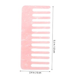 Vaguelly 2pcs Retro French Acetate Hair Combs Pattern Side Combs for Women Smooth Wide Teeth Design Comfortable Styling Accessories for All Hair Types