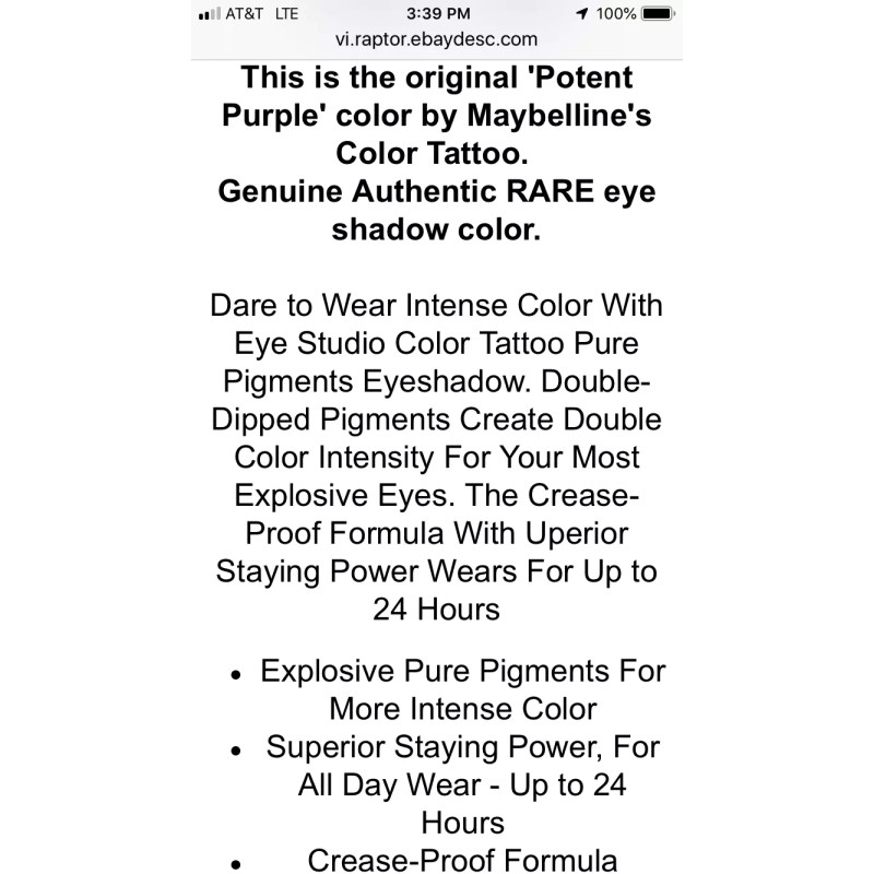 maybelline color tattoo eyeshadow