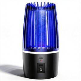 Rechargeable Mosquito Zapper, 2000mAh Bug Zapper with UV Light Attraction & Hidden 3500V Electric Grid, Portable Hanging USB-Powered Insect Trap for Indoor Outdoor Camping Bedroom Patio Kitchen