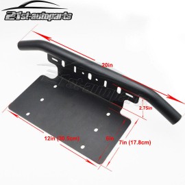 21ST Bumper Light Bull Bar License Plate Bracket Holder Mount For Jeep Ford Honda SUV
