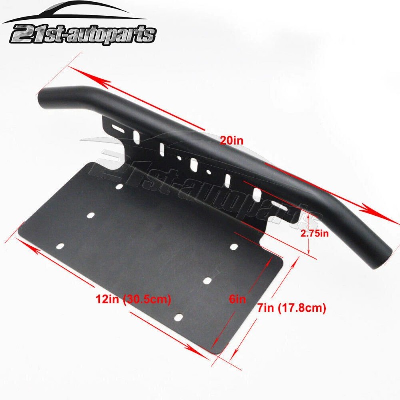 21ST Bumper Light Bull Bar License Plate Bracket Holder Mount