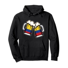 Colombia Flag Beer Mug - Cool Colombian Beer Pullover Hoodie