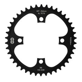 KMC Unisex - Adult Chainring for E-Bike 42 Teeth, Black Anodised 1/2 x 1/8, SB Packaging