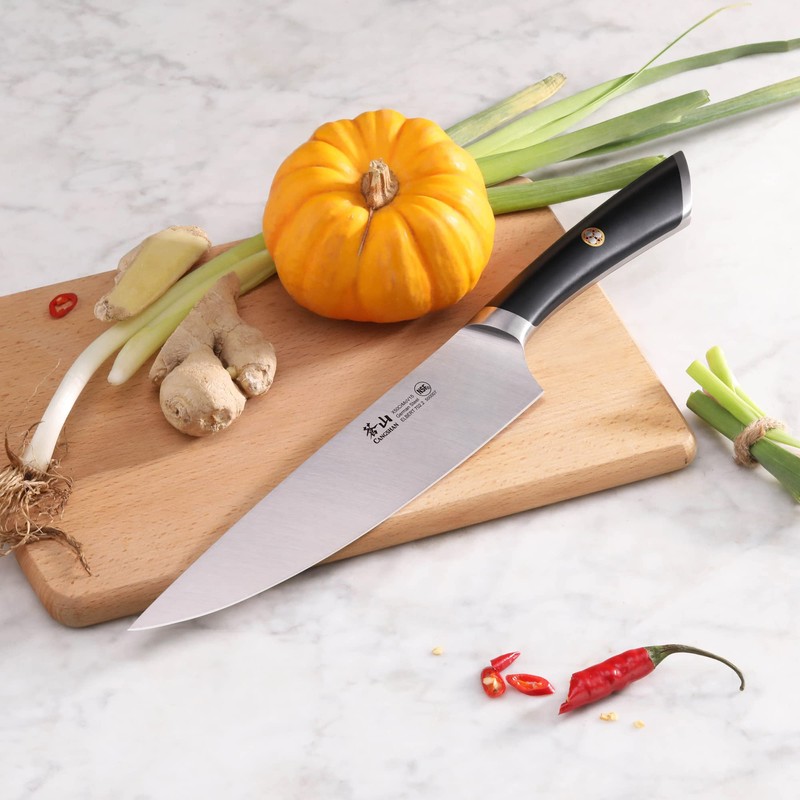 Cangshan ELBERT Series German Steel Forged Chef's Knives (Black, 8-Inch)