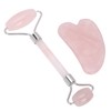 Rose Quartz Face Roller Massager Facial Lifting Tightening Roller Gua
